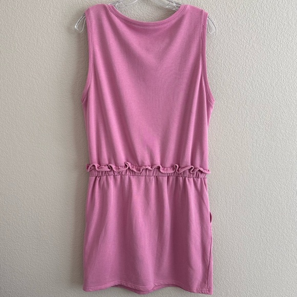 Excellent condition Fate Elastic Waist Terry Dress, Pink-Purple, Size L - Picture 2 of 11